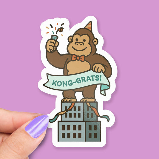 Congratulations Gorilla on Skyscraper sticker