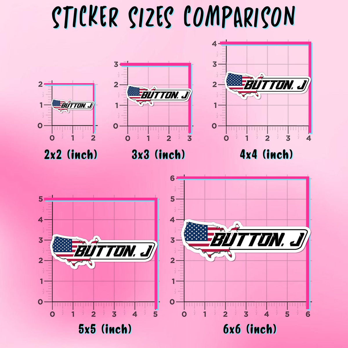 Custom racer country flag name sticker shown in four styles – view 5