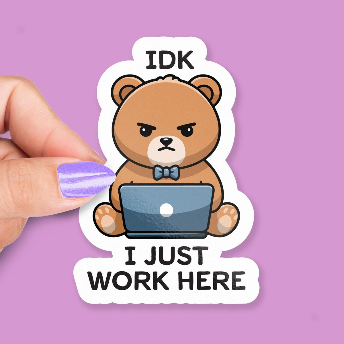 IDK I Just Work Here Sticker – included in the Funny Office Sticker 6-Pack