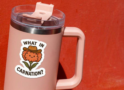 What in Carnation sticker – view 4