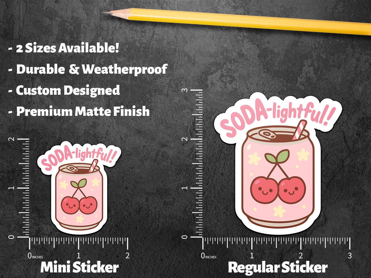 Soda-lightful sticker, so delightful soda can with cherries – view 2