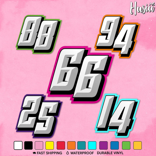 Custom Racing Number Decals by Stickreews