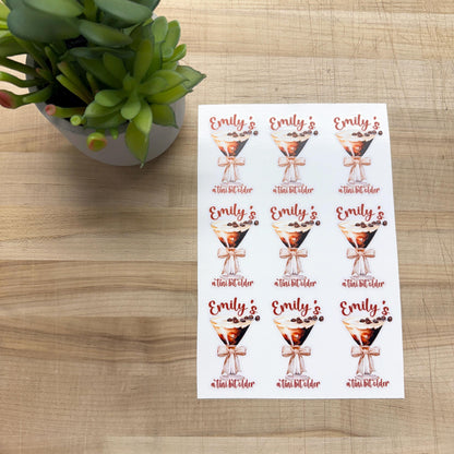 A Tini Bit Older sticker, personalized martini birthday – view 2