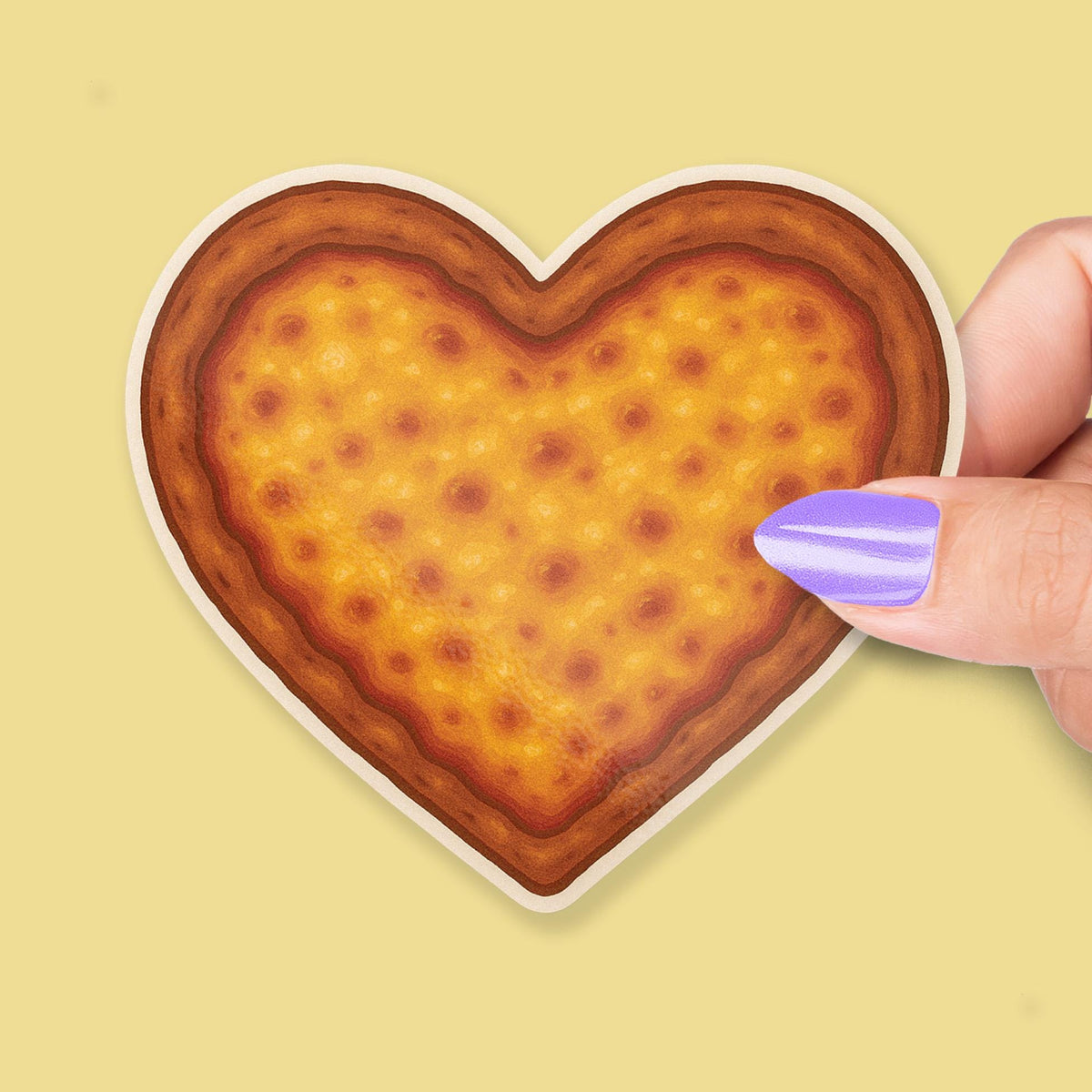 Heart Pizza sticker, cute cheese pizza love pun – view 2