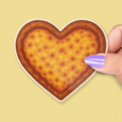 Heart Pizza sticker, cute cheese pizza love pun – view 2
