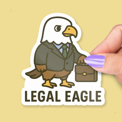 Legal Eagle sticker, funny lawyer pun – view 2