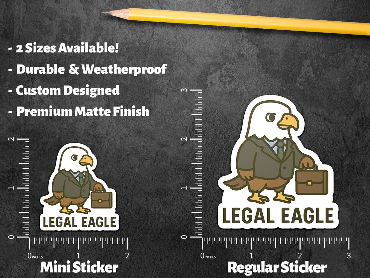 Legal Eagle sticker, funny lawyer pun – view 3