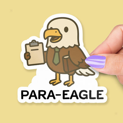 Para-Eagle sticker, funny paralegal eagle pun – view 2