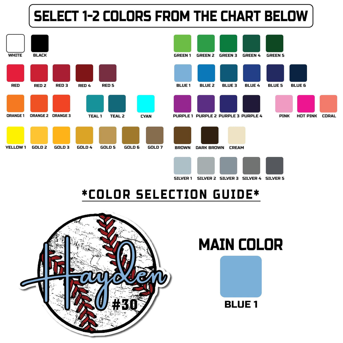 Custom baseball sticker with a script name and jersey number over a baseball – view 2