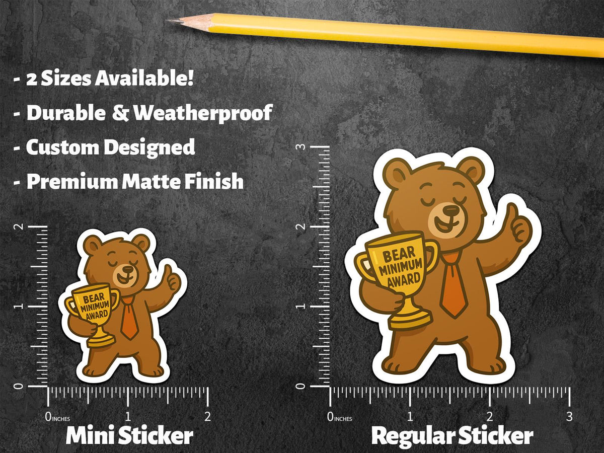 Bare Minimum Award Trophy sticker – view 2