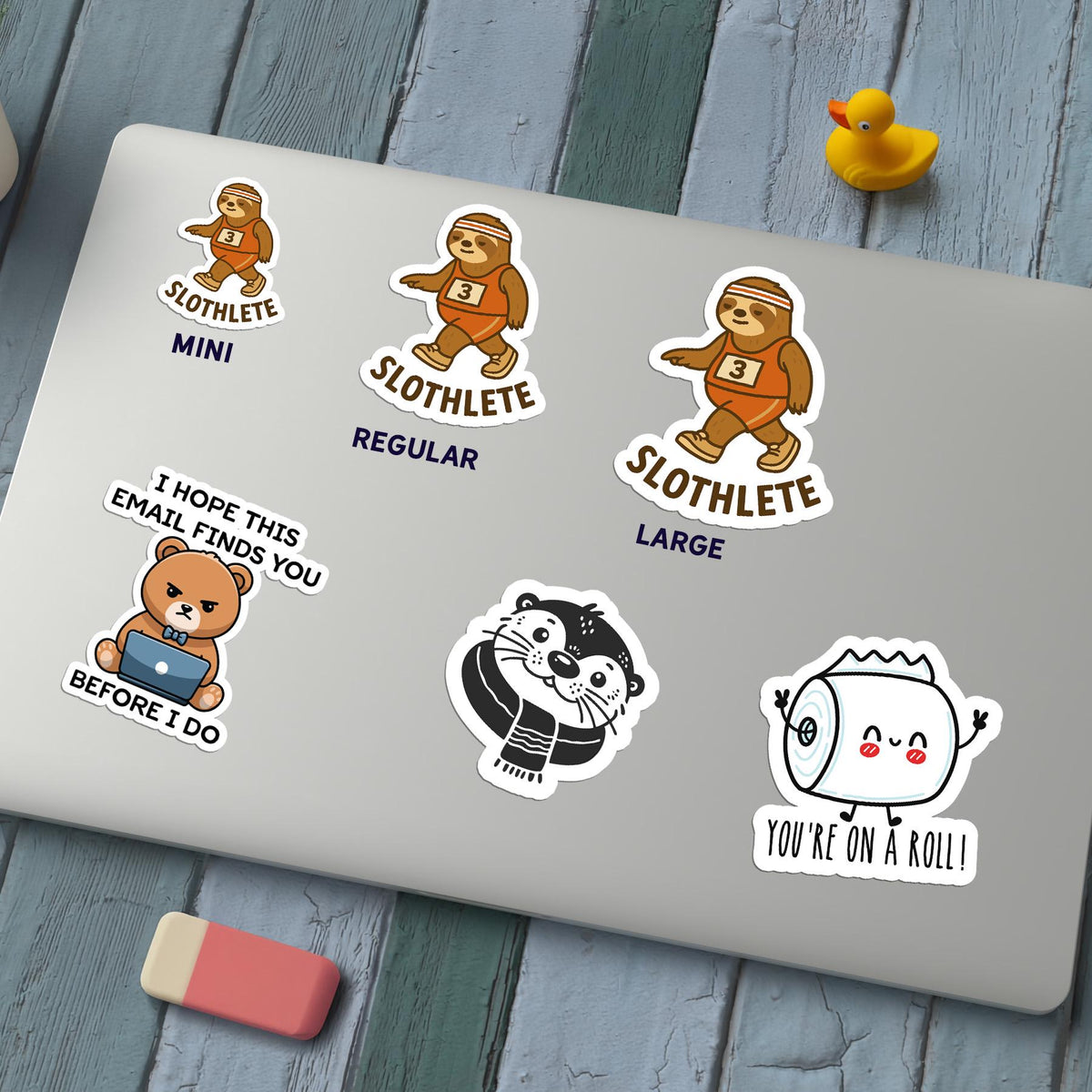 Sloth Athlete sticker, and lazy workout lovers – view 3