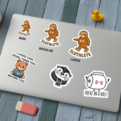 Sloth Athlete sticker, and lazy workout lovers – view 3
