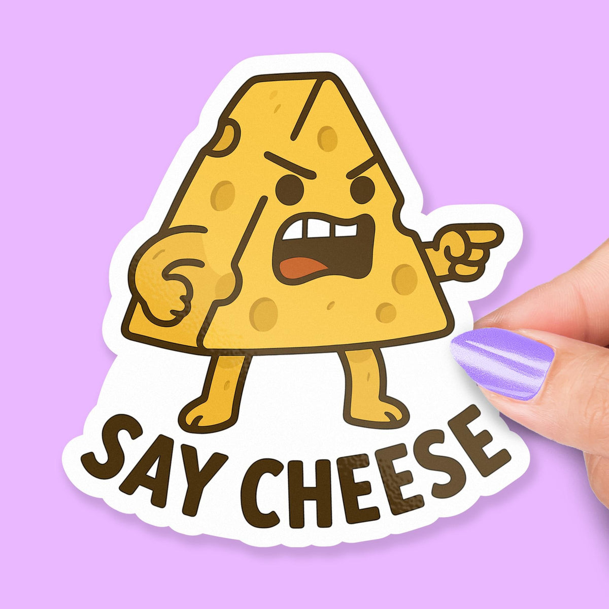 Say Cheese sticker, and kids