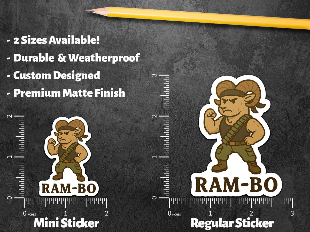 Ram Action Hero sticker, ram lovers – view 2