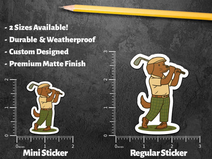 Dog Golfing sticker, dog lovers – view 2