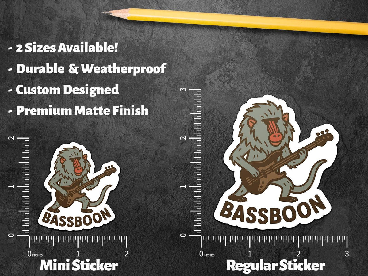 Baboon Bass sticker, bass players – view 2