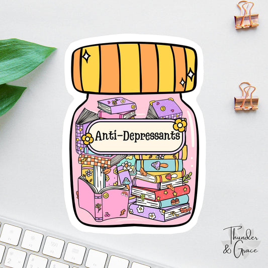 Anti Depressant sticker, emotional support