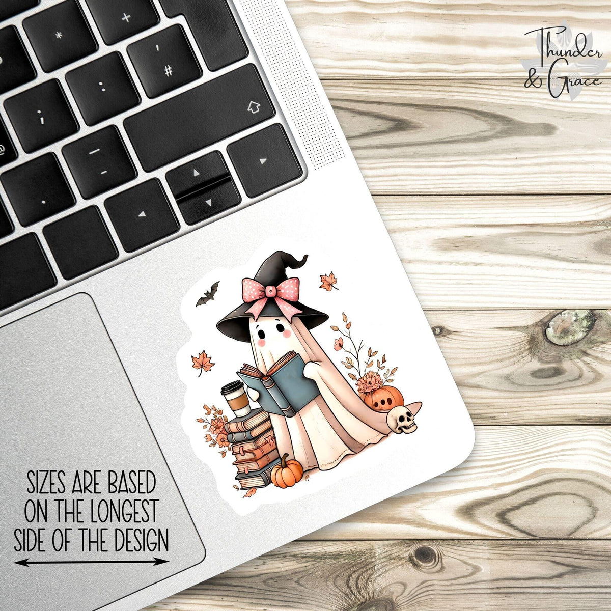 Ghost Reading Books sticker – view 2
