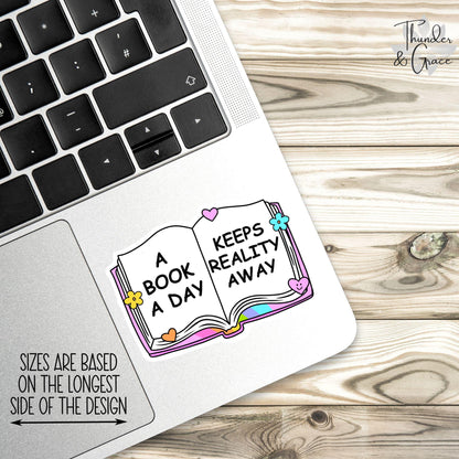 A Book a Day Keeps Reality Away sticker – view 2