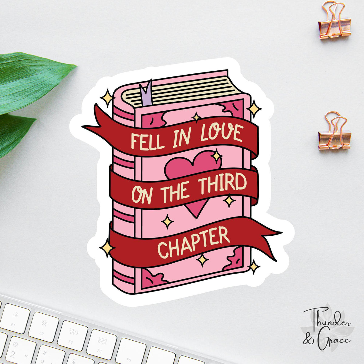 Fell in Love on the Third Chapter sticker, dark romance