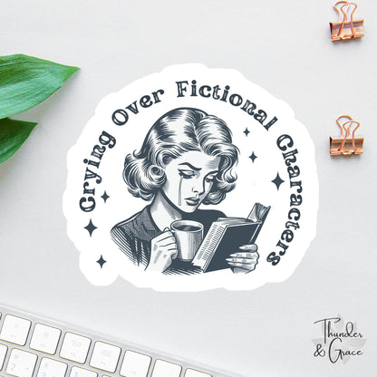Crying Over Fictional Characters sticker