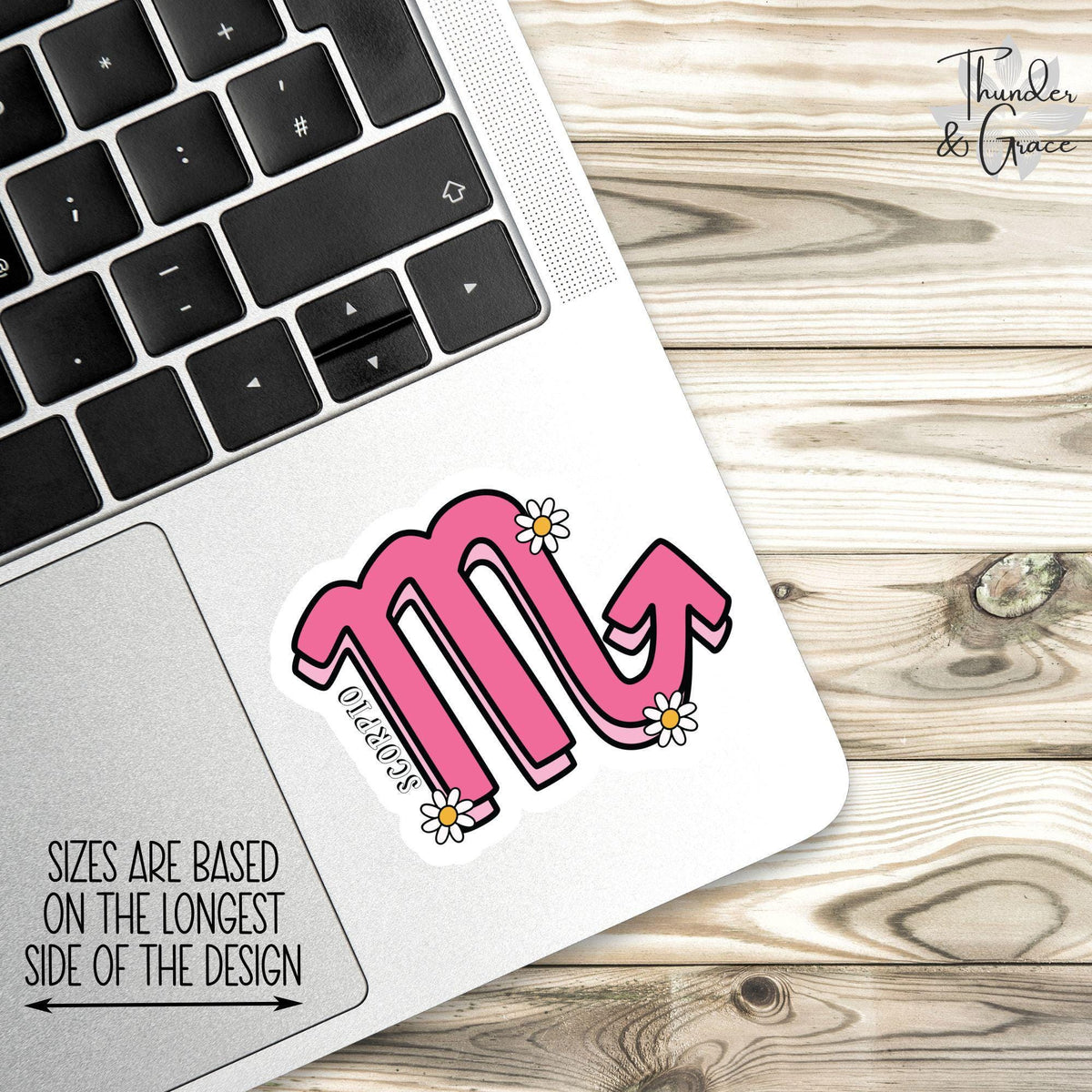 Scorpio sticker, retro zodiac – view 2