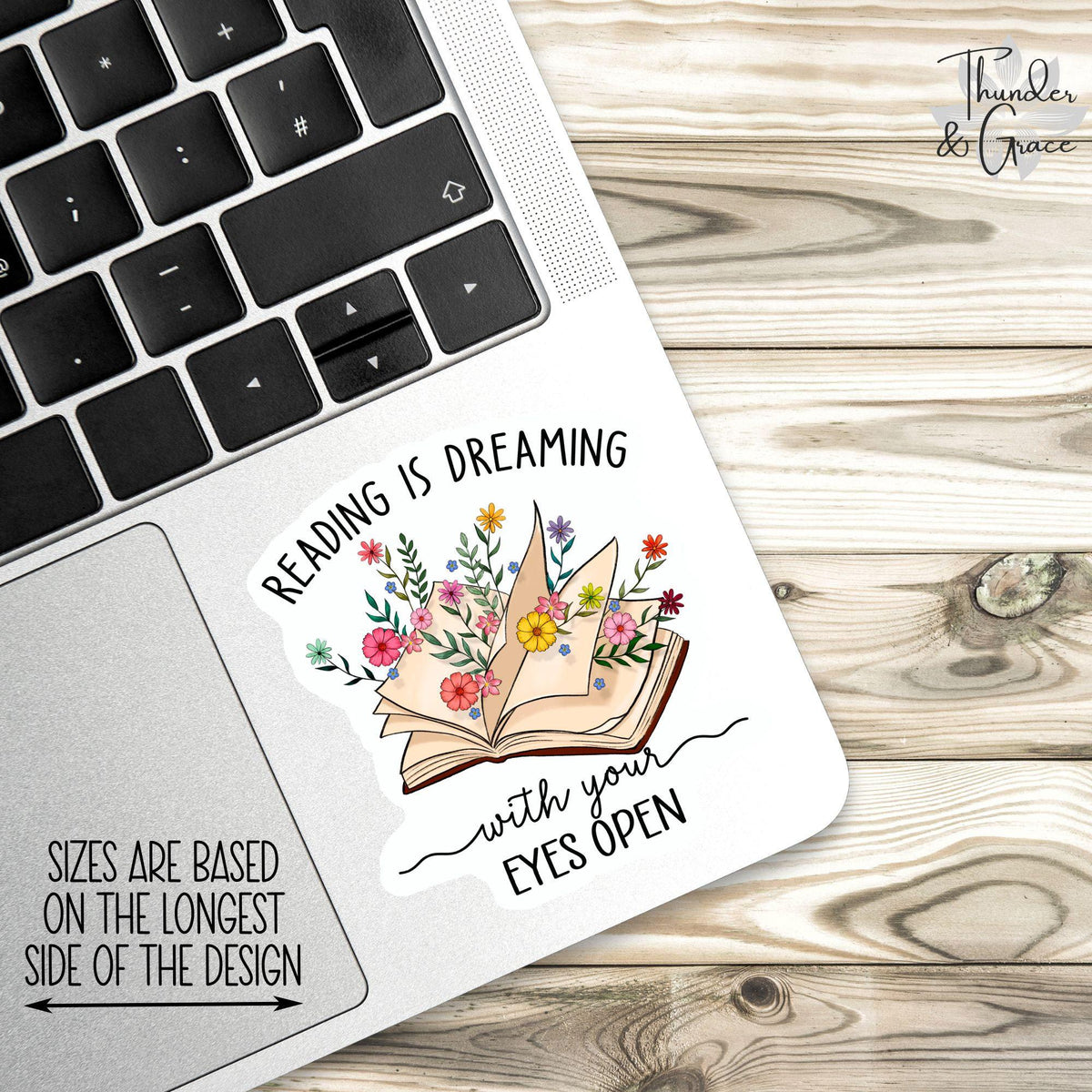 Reading Is Dreaming with Your Eyes Open sticker – view 2