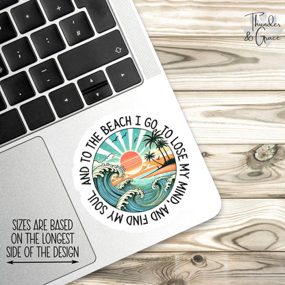 And to the Beach I Go sticker, salt & light – view 2