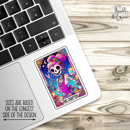 The Crafter sticker, funny tarot card – view 2