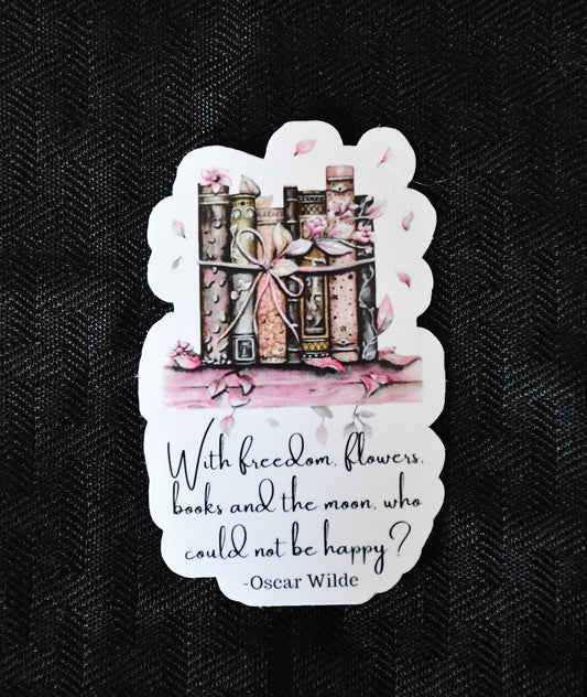 Oscar Wilde Quote sticker, with freedom