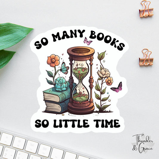 So Many Books sticker