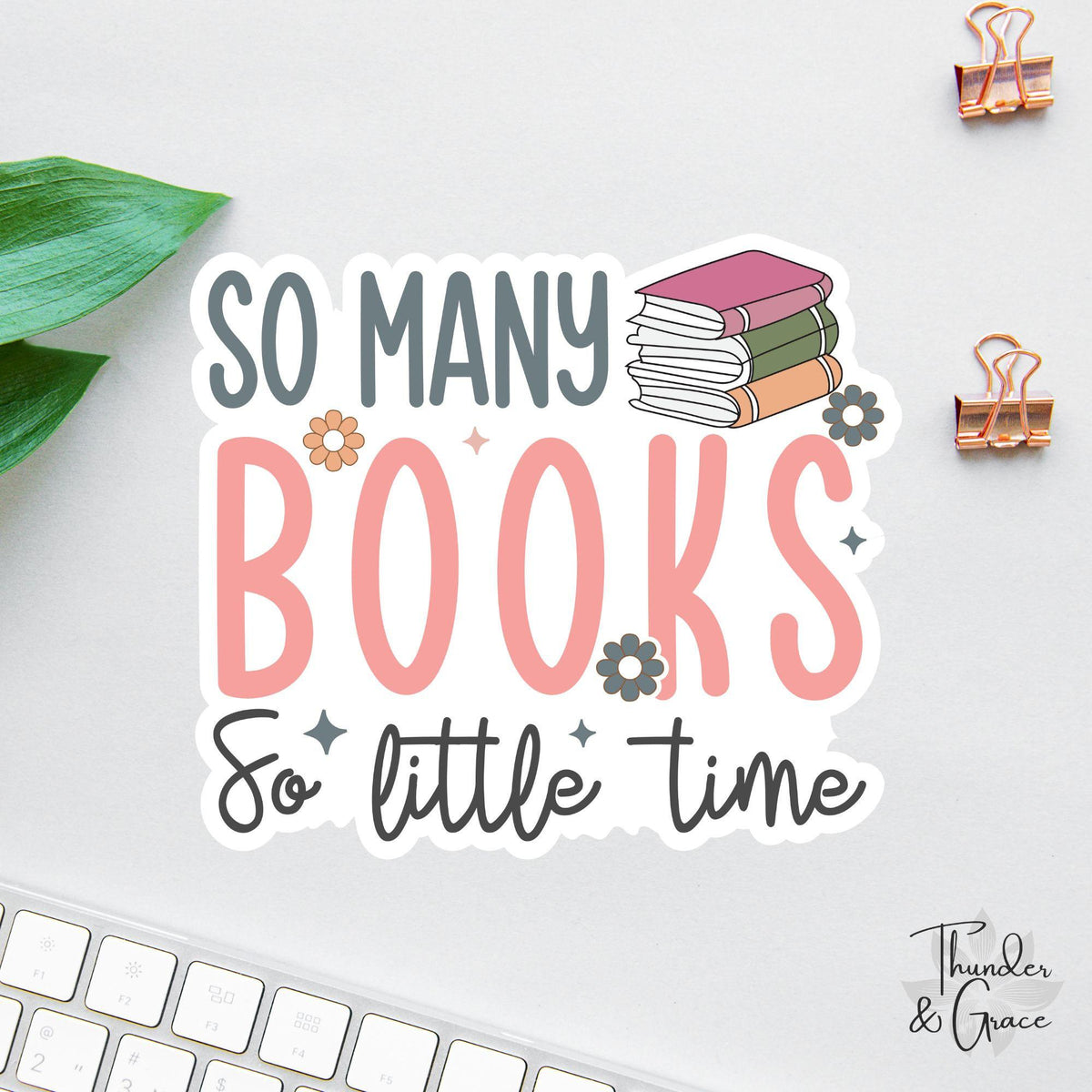 So Many Books sticker