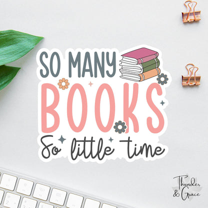 So Many Books sticker