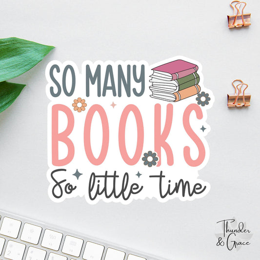 So Many Books sticker
