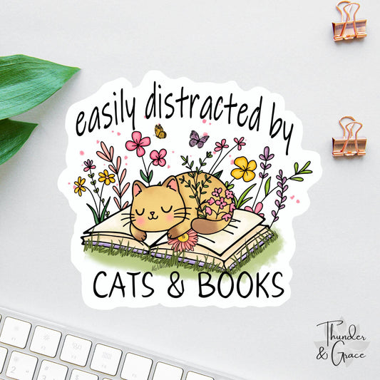 Floral Cat sticker, car for women