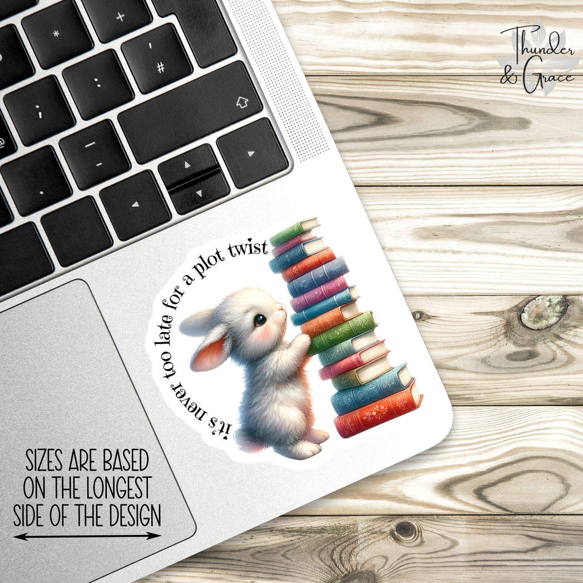 It's Never Too Late for a Plot Twist sticker, baby shower – view 2