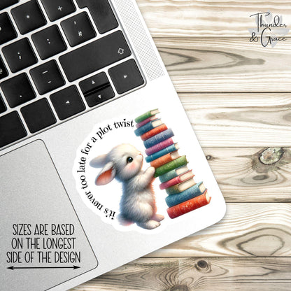 It's Never Too Late for a Plot Twist sticker, baby shower – view 2