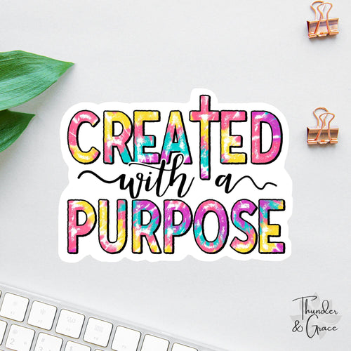 Created with a Purpose sticker, car for women