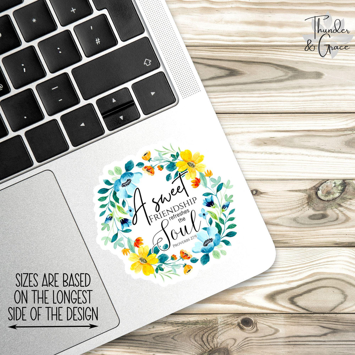 A Sweet Friendship Refreshes the Soul sticker, proverbs 27 9 – view 2