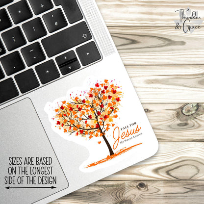Fall for Jesus sticker – view 2