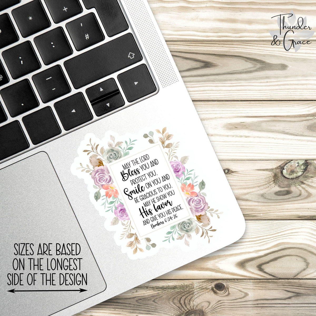 May the Lord Bless You sticker, words of affirmation – view 2