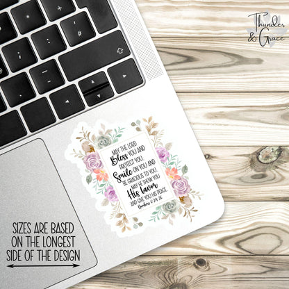 May the Lord Bless You sticker, words of affirmation – view 2