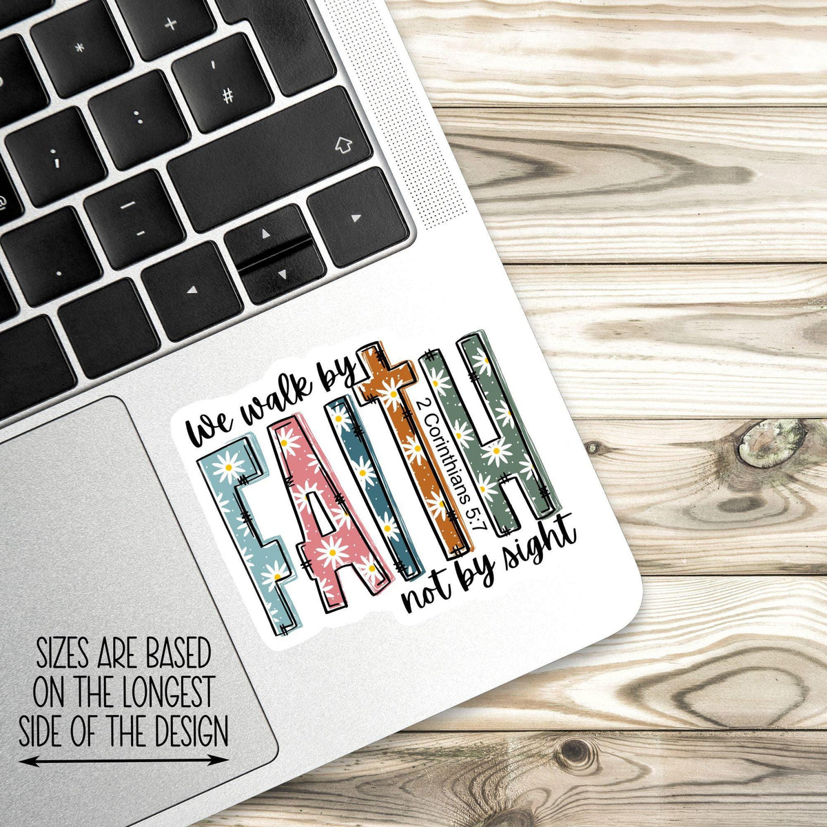 We Walk by Faith Not by Sight sticker, tripping constantly – view 2