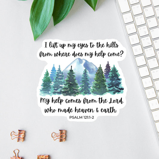 My Help Comes from the Lord sticker, psalms 121
