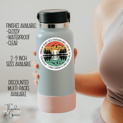 When My Heart Is Overwhelmed sticker, psalm 61:2 – view 3