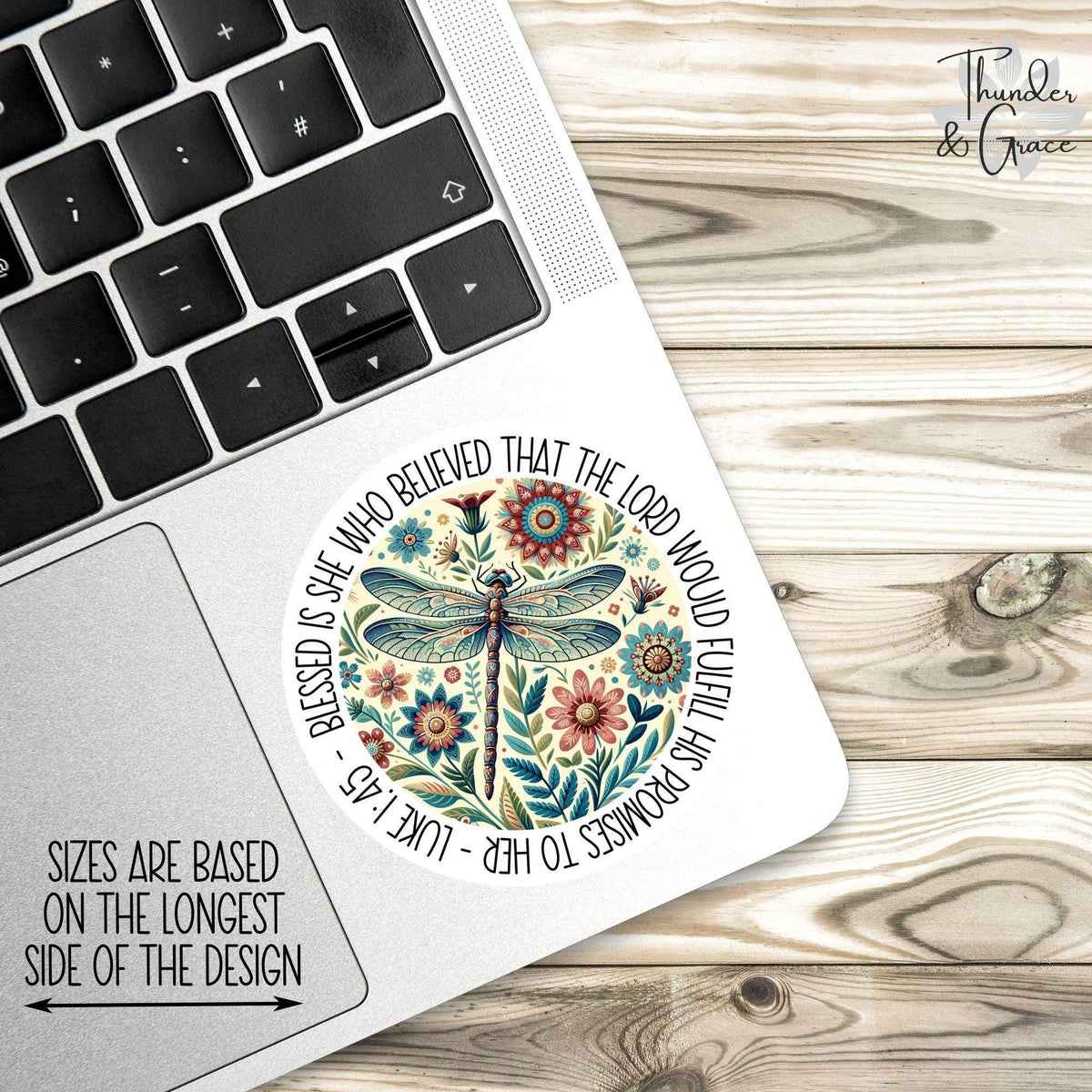 Blessed Is She Who Has Believed sticker, luke 1:45 – view 2
