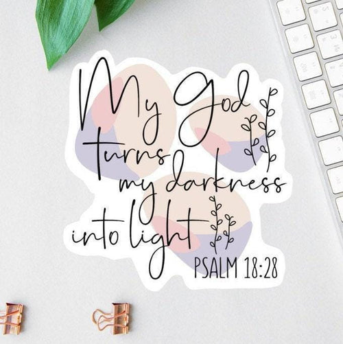 Scripture sticker, psalm 18