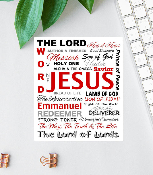 The Many Names of Jesus sticker, holy spirit