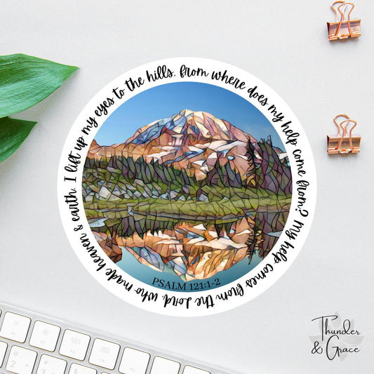 My Help Comes from the Lord sticker, bible verse