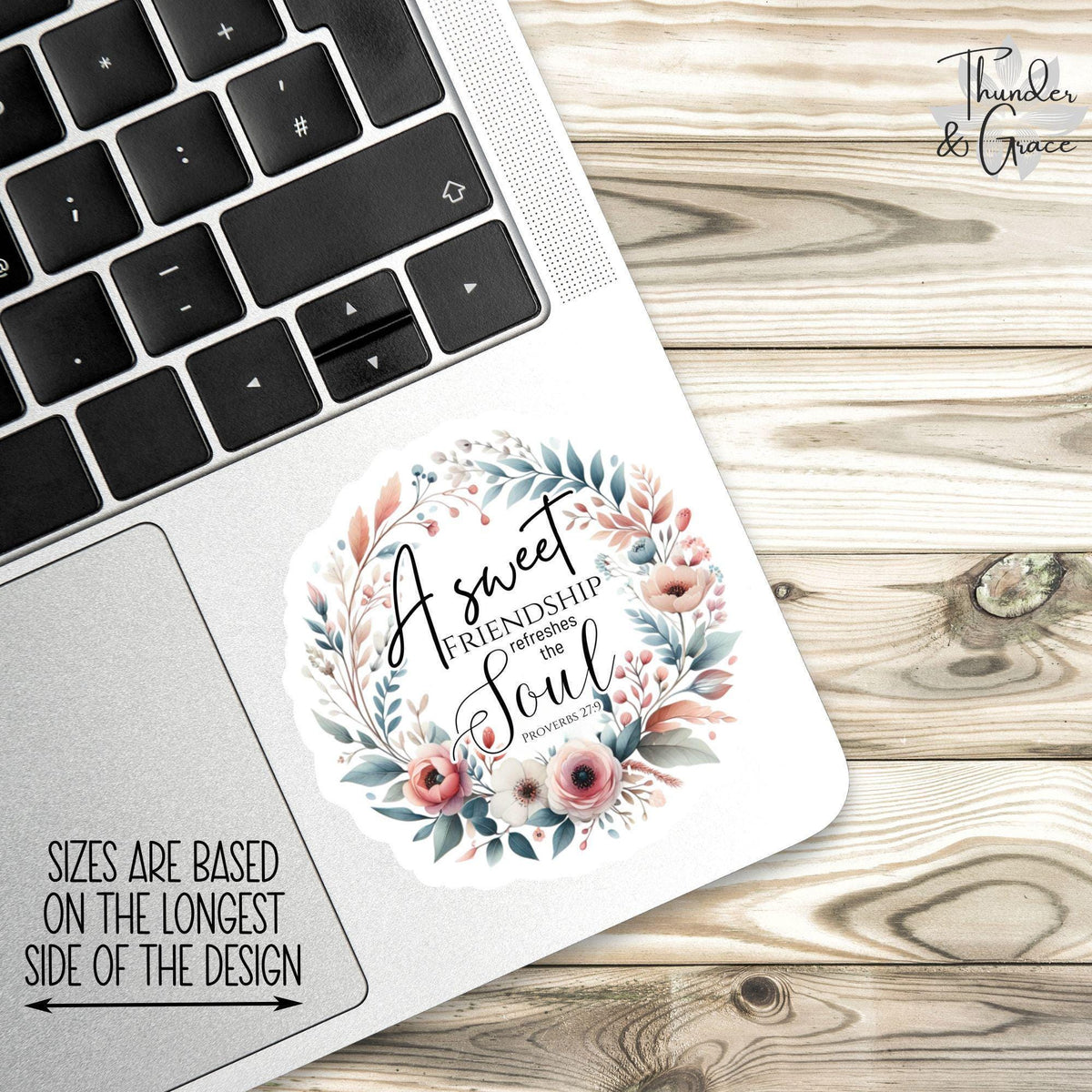 A Sweet Friendship Refreshes the Soul sticker, proverbs 27 9 – view 2